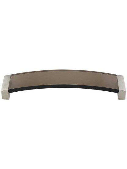 Positano Smoke Acrylic Arched Pull - 6 3/8 inch Center-to-Center.